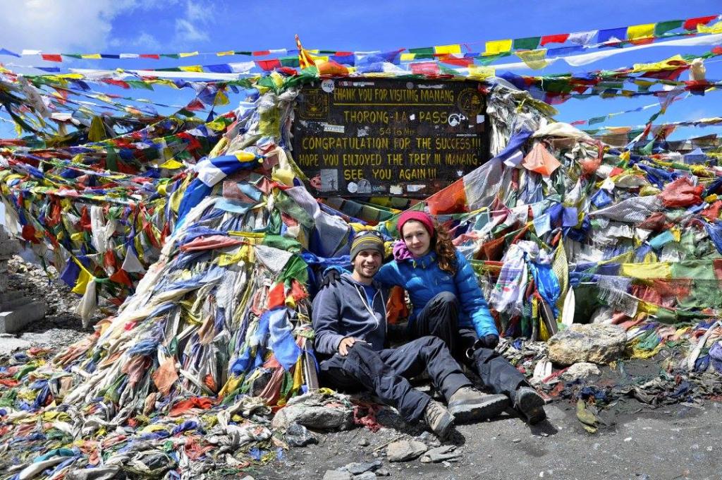 "Highest point of our trek - Thorong-La Pass 5416m"