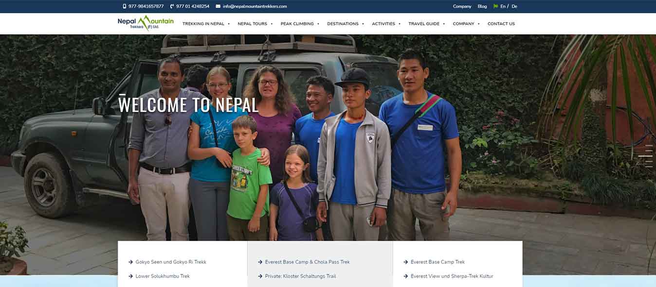 Nepal Mountain Trekkers: New Website Launched